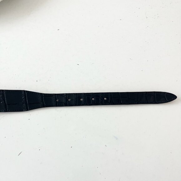 Rod Patrick Boots Mens Western Belt 1.5 in Taper 34 Genuine Black Caiman Leather - Picture 5 of 11